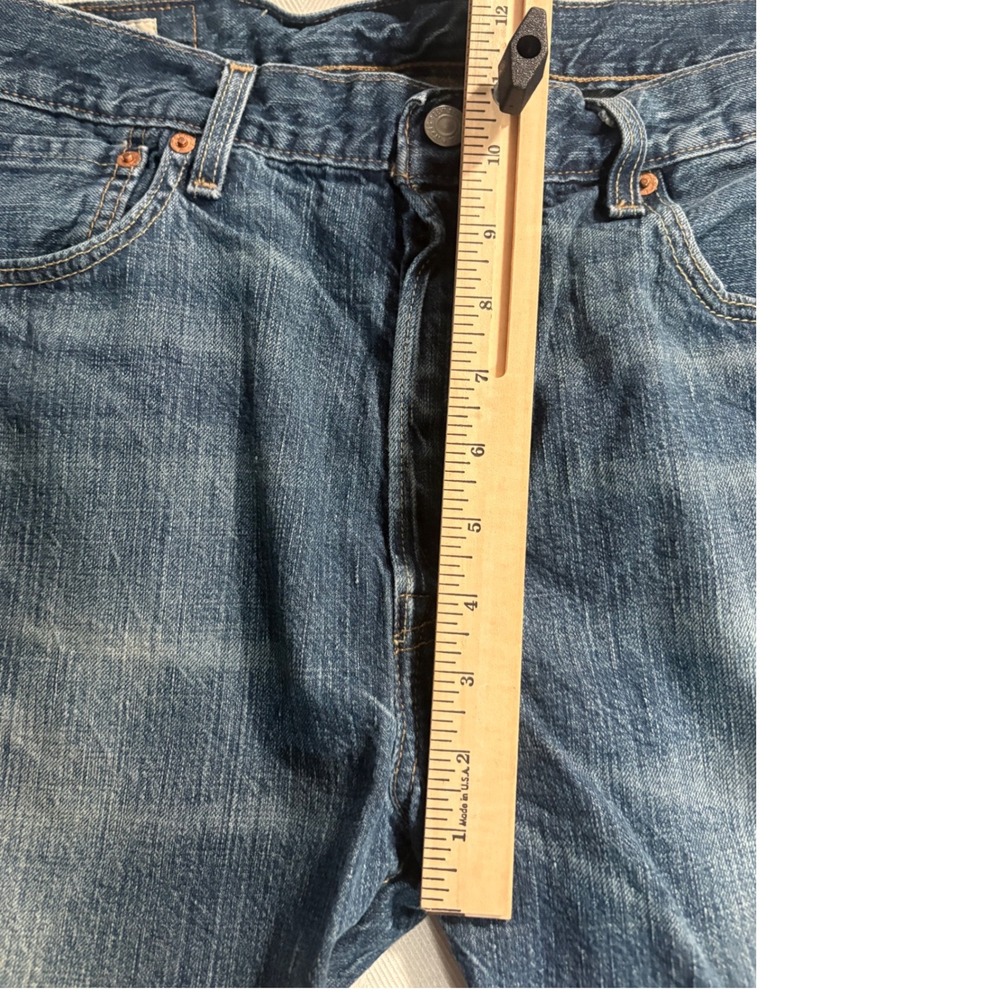 Levi's Premium 501 Men's W34 Cutoff Denim Shorts Distressed Frayed Button Fly - Picture 10 of 11